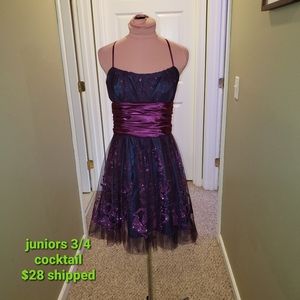 Juniors 3/4 purple cocktail